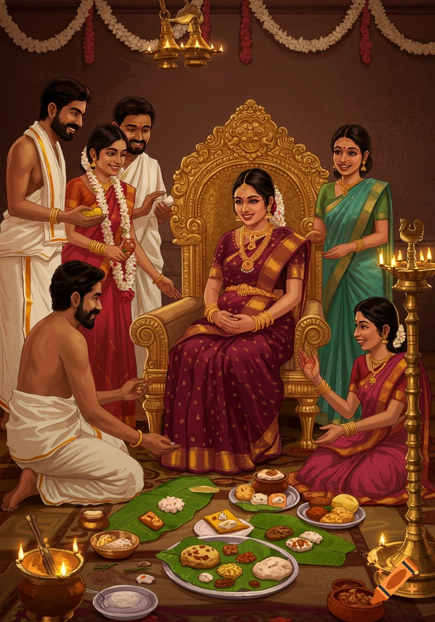 craiyon 180705 south indian baby shower